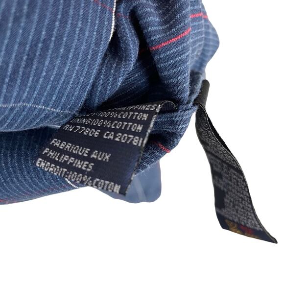 Tommy Hilfiger Vintage Zip Up Jacket Hooded Blue Red Plaid Lined Coat Size Small - Picture 8 of 12